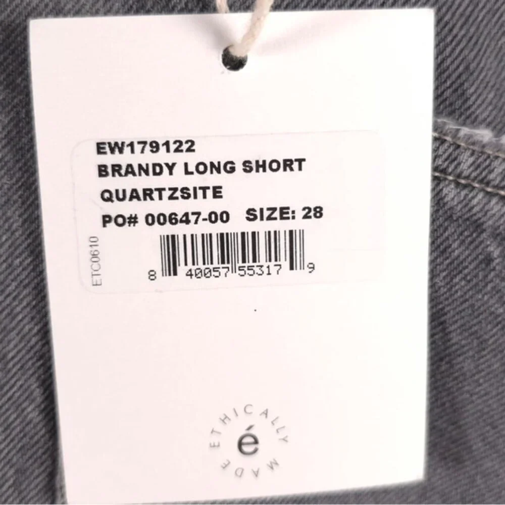 NWT éTICA ORGANIC COTTON Blend Brandy Long Shorts QUARTZSITE EW179122 Size 28‎
